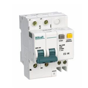 Автомат АВДТ 2P ДИФ-101 C50/100мА 4,5кА DEKraft 15016DEK