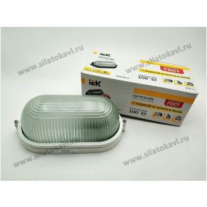 Светильник НПП1401 белый/овал 60Вт IP54  ИЭК (12шт)