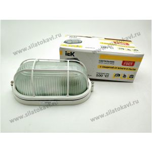 Светильник НПП1402 белый/овал с реш.60Вт IP54  ИЭК (12шт)