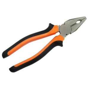 Пассатижи 180мм никелированные, двухкомпонентные рукоятки ВИХРЬ