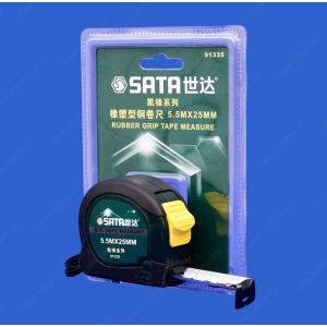 Рулетка SATA 5,5м х 25мм обрезиненный корпус S91335