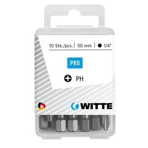 Бит WITTE 1/4" PH2x50мм пластик. уп. 10шт  427521200