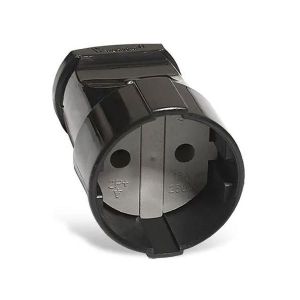 Штепсельное гнездо (розетка) б/з черный Universal A0115