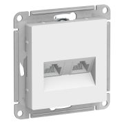 ATLAS БЕЛЫЙ РОЗЕТКА двойная компьютерная RJ45+RJ45, кат.5E, Schneider Electric ATN000185