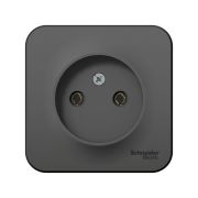 BLANCA АНТРАЦИТ Розетка 1-ая без з/к, без шторок, монт.пл., 16А, о/у, Schneider Electric BLNRA000116