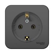 BLANCA АНТРАЦИТ Розетка 1-ая с з/к, без шторок (компакт), 16А, о/у Schneider Electric BLNRA110116