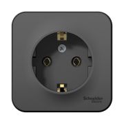 BLANCA АНТРАЦИТ Розетка 1-ая с з/к, без шторок, изол.пл., 16А, о/у Schneider Electric BLNRA010116