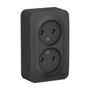 BLANCA АНТРАЦИТ Розетка 2-ая без з/к, изол.пл., 16А, о/у Schneider Electric BLNRA000216