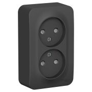 BLANCA АНТРАЦИТ Розетка 2-ая без з/к, со шторками, изол.пл., 16А, о/у Schneider Electric BLNRA001216