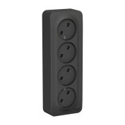 BLANCA АНТРАЦИТ Розетка 4-ая без з/к изол.пл., 16А, о/у Schneider Electric BLNRA000416