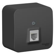 BLANCA АНТРАЦИТ Розетка телефонная RJ11, изол.пл., о/у Schneider Electric BLNIA011006