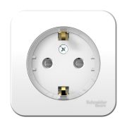 BLANCA Белый Розетка 1-ая с з/к, со шторками (компакт), 16А, о/у Schneider Electric BLNRA111111