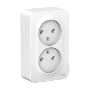 BLANCA Белый Розетка 2-ая без з/к, изол.пл., 16А, о/у Schneider Electric BLNRA000211