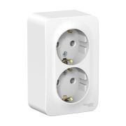 BLANCA Белый Розетка 2-ая с з/к, без шторок,изол.пл., 16А, о/у Schneider Electric BLNRA010211