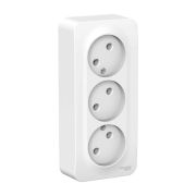 BLANCA Белый Розетка 3-ая без з/к изол.пл.,16А, о/у, Schneider Electric BLNRA000311