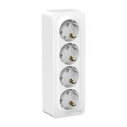 BLANCA Белый Розетка 4-ая с з/к, со шторками, изол.пл.,16А, о/у Schneider Electric BLNRA011411