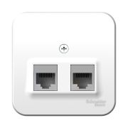 BLANCA Белый Розетка двойная компьютерная RJ45 кат.5е Schneider Electric BLNIA045451