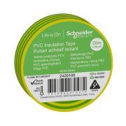 Изолента ПВХ 19мм*20м ЖЕЛТО-ЗЕЛЕНАЯ Schneider Electric SC2420105