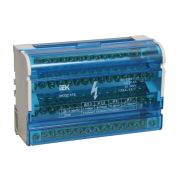 Шина «N» нулевая на DIN-рейку в корпусе L+PEN 4х15 групп ИЭК YND10-4-15-125
