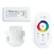 LD63 Контроллер RGB с П/У для светодиодной ленты, белый, сенсорный 12-24V Feron 48030