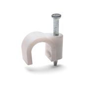 Скоба пласт. с гвоздем круглая СПК 4 (50шт) Fortisflex 49457