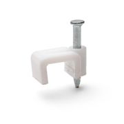 Скоба пласт. с гвоздем плоская СПП 4 (50шт) Fortisflex 49448