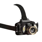 Фонарь налобный аккумуляторный ОБЛИК 2079-9W ZOOM 3 режима 220В+солнечная батарея