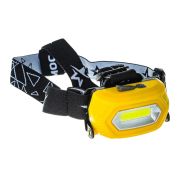 Фонарь налобный аккумуляторный H3WCOB LED 1*3W LI-ION mUSB (Желтый, ПРЯМОУГОЛЬНЫЙ) КОСМОС 31502