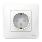 BLANCA ВСТРОЙКА Белый Розетка 1-ая с з/к, со шторками, 16А, с/у Schneider Electric BLNRS001111