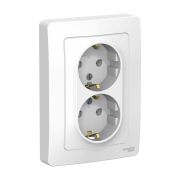 BLANCA ВСТРОЙКА Белый Розетка 2-ая с з/к, без шторок, 16А, с/у Schneider Electric BLNRS001021