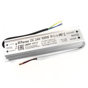 Трансформатор электронный для светодиодной ленты 100W 24V IP67 (драйвер), LB007 48059