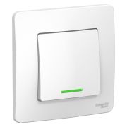 BLANCA ВСТРОЙКА Белый 1-кл. переключатель с подсв, 10А, c/у, Schneider Electric BLNVS010611