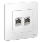 BLANCA ВСТРОЙКА Белый Розетка двойная компьютерная RJ45 кат.5е Schneider Electric BLNIS045451