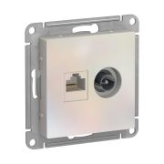 ATLAS ЖЕМЧУГ РОЗЕТКА двойная ТВ + компьютерная RJ45, кат. 5Е ATN000489
