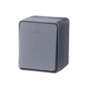 ATLAS PROFI IP54 Выключатель 1-клавишный АНТРАЦИТ c подсветкой 10 АХ  ATN544013