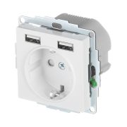 ATLAS БЕЛЫЙ РОЗЕТКА 16А с 2 USB A+A, 5В/2,4А, 2х5В/1,2А Schneider Electric ATN000130