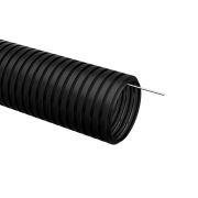 Труба гофрированная ПНД d 40 с зондом (25 м) легкая черная TDM SQ0413-0005