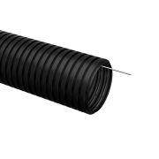 Труба гофрированная ПНД d 63 с зондом (15 м) легкая черная TDM SQ0413-0007