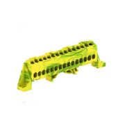 Tekfor Шина изолир. KSN-2-6X9-11 PE (6Х9, 11 отверст, Ж/З, креп. на DIN-рейку и поверх) 06-02-009