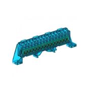 Tekfor Шина изолир. KSN-2-6X9-07 BLUE (6Х9, 7 отверст, Синяя, креп. на DIN-рейку и поверх) 06-02-001