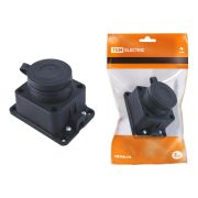 TDM КАУЧУК Розетка настенная с заглушкой 2Р+РЕ 16А 250В IP44 SQ0612-0003