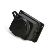 Колодка 1-ая розетка 2К+З каучуковая 16А/250В IP44 Чёрная MultiSet MST4003BK