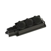 Колодка 3-ая розетка 2К+З каучуковая 16А/250В IP44 Чёрная MultiSet MST4103BK