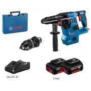 Аккумуляторный перфоратор BOSCH GBH 18V-28 КОМПЛЕКТ (АКБ 5ач 2шт, заряд. устр, головка,  кейс)