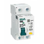 Автомат АВДТ 1Р+N ДИФ-103 C63/30мА 4,5кА DEKraft 16058DEK
