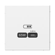 ART GALLERY, БЕЛЫЙ, РОЗЕТКА USB, ДЛЯ БЫCТРОЙ ЗАРЯДКИ, ТИП С, 65Вт, System Electric, GAL000127