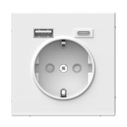 ART GALLERY, БЕЛЫЙ, РОЗЕТКА, 16А, З/К, USB (A+C), System Electric, GAL000132