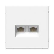 ART GALLERY, БЕЛЫЙ, РОЗЕТКА КОМПЬЮТЕРНАЯ 2-я, RJ-45, КАТ.6, System Electric, GAL000188