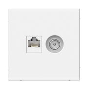 ART GALLERY, БЕЛЫЙ ЛОТОС, РОЗЕТКА TV и RJ-45, System Electric, GAL001389