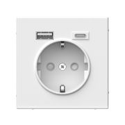 ART GALLERY, БЕЛЫЙ ЛОТОС, РОЗЕТКА, 16А, З/К, USB (A+C), System Electric, GAL001332